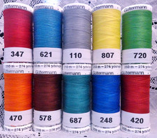 10 NEW 274 yard spools bright colors GUTERMAN...