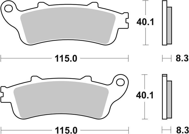 Plaquettes de frein Brembo route 07HO43SP métal fritté à haute friction