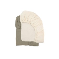   Organic Cotton Crib 2 Pack - Baby Crib Sheets Girl  Boy, 2 Neutral Shades,...