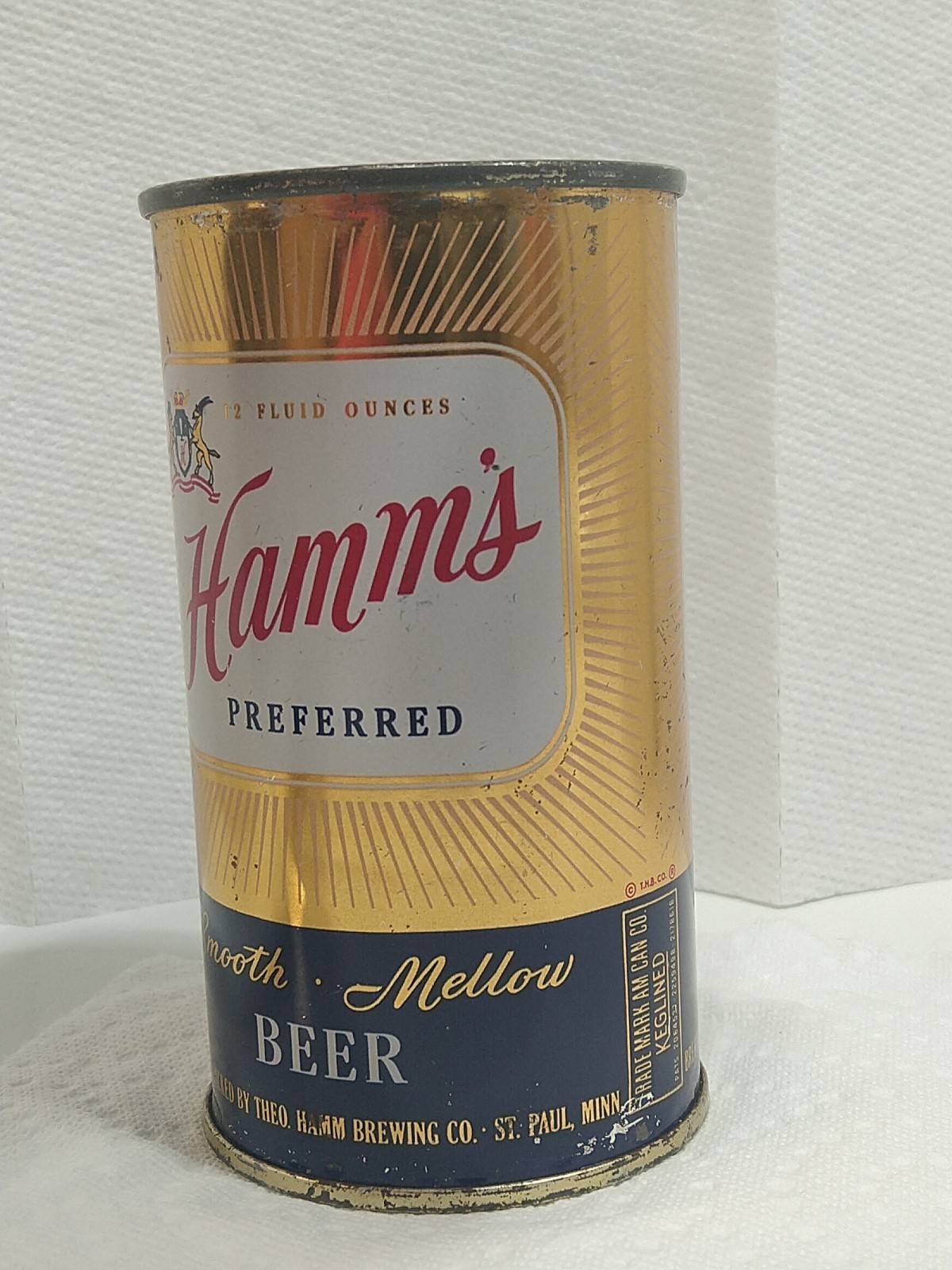 Hamm Prefered Flat top beer Can