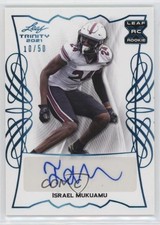 2021 Leaf Trinity Platinum Spectrum 10/50 Israel Mukuamu #BA-IM1 Auto 01wi