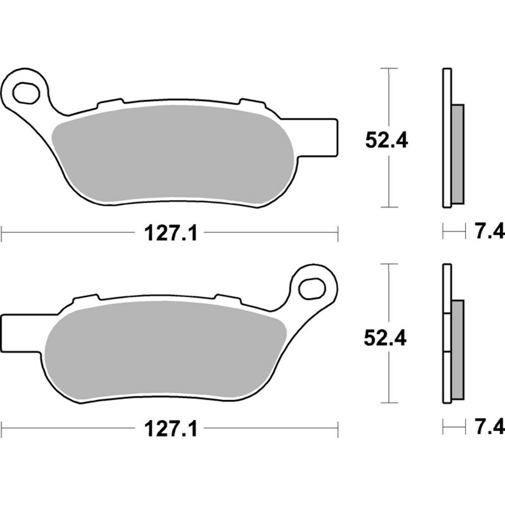 SP brake pad Fit Harley Davidson FXDWG 1690 Dyna 13-17 Brembo Sintered Raod - Image 3