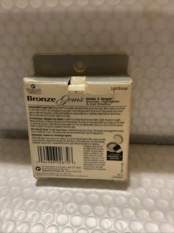 Physicians Formula Bronze Gems Matte & Bright #2672 Light Bronzer As Is - Image 2 of 2