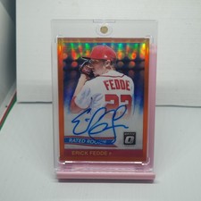 2018 Panini Donruss Optic Orange Prizm 14/75 Erick Fedde #84S-EF Auto RC Rookie