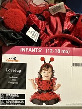 Halloween Costume Infant Girl Lovebug Ladybug 12-18 Months New