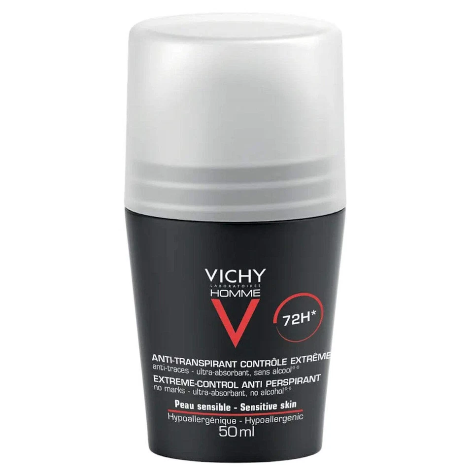 Vichy Homme Extreme-Control Antitranspirante 72H - Piel sensible (paquete de 2) 2x50 ml Foto 3 de 4