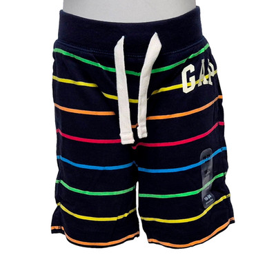 GAP Baby Jungen schöne marineblaue Shorts 100 % Baumwolle elastischer Bund 18-24 Monate