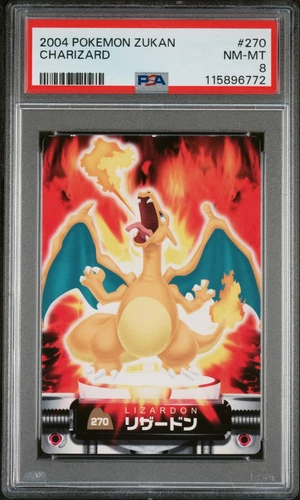 PSA 8 Charizard 270 Pokémon Carddass Zukan Zukancard