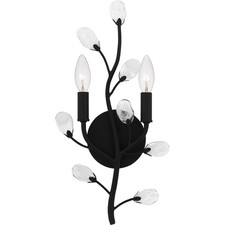 Quoizel HEI8709 Heiress 2 Light 18" Tall Wall Sconce - Black