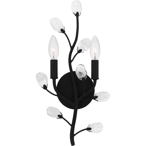 Quoizel HEI8709 Heiress 2 Light 18" Tall Wall Sconce - Black - Picture 1 of 9