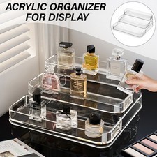 Acrylic Display Shelf Risers 3 Tier Perfume Organizer Stand Action Figure Holder