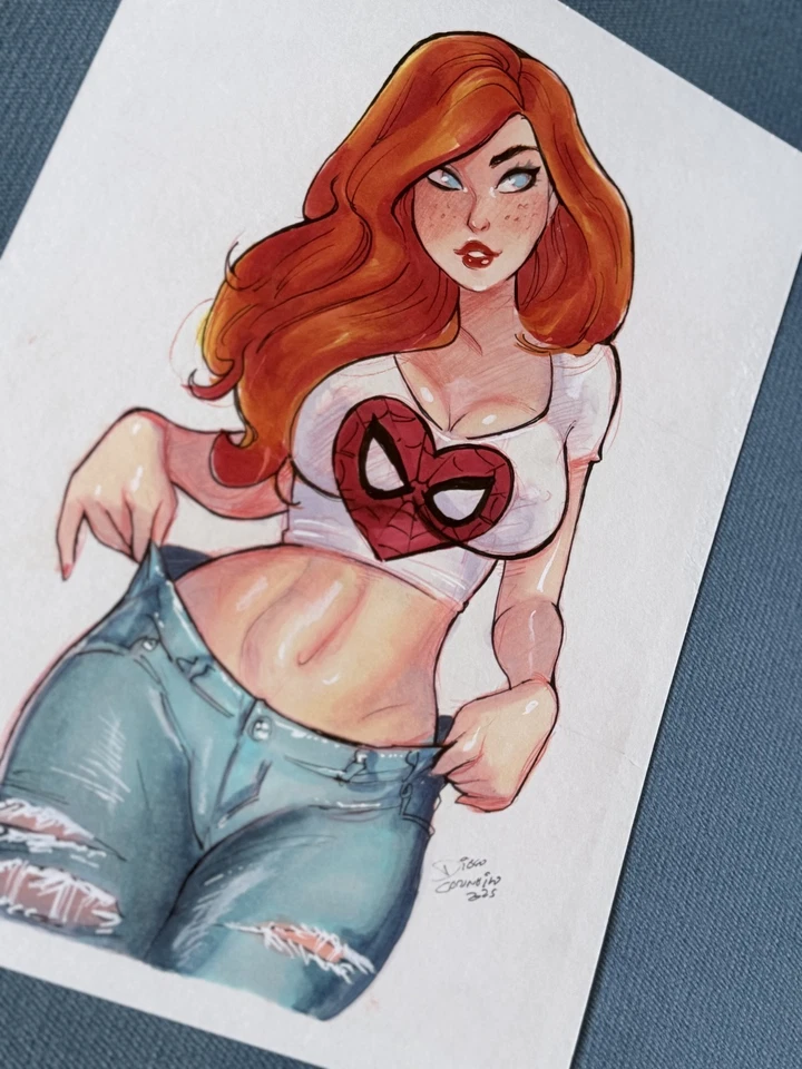 Mary Jane Original Art By Diego Carneiro - Image 3 of 4