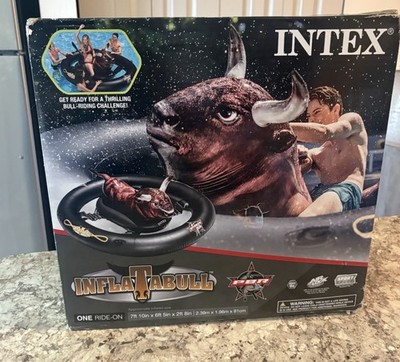 INTEX Bull Riding Inflatabull Pool Float Branded 7ft 10''x6ft 5''x 2ft 8'' New