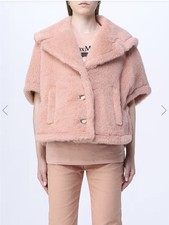 Max Mara Teddy Bear Icon Wool Silk Blend Cape...