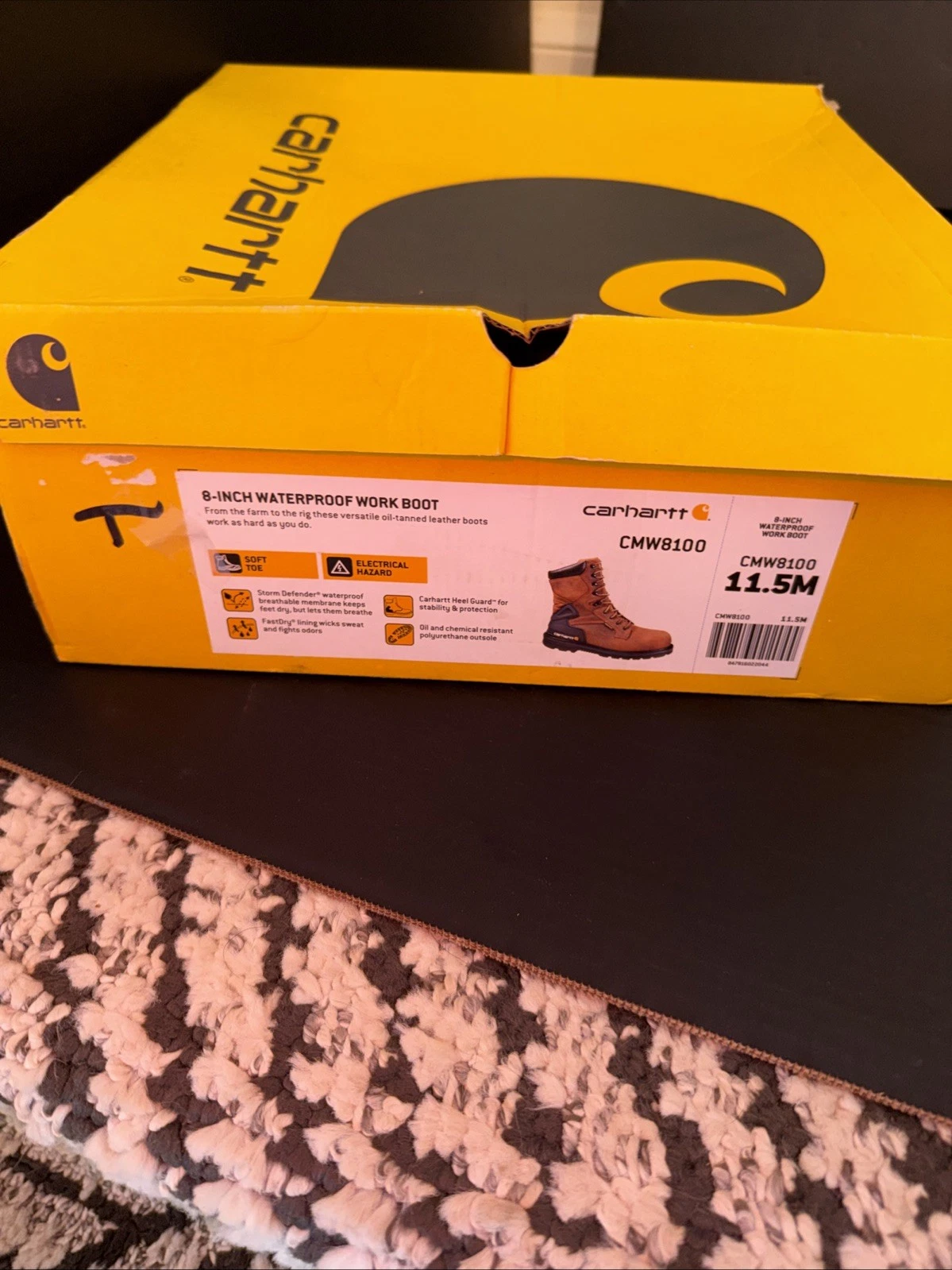 Carhartt 8-Inch Waterproof Work Boot Size 11.5
Opens in a new window or tab