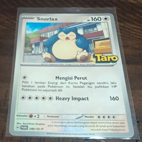 Snorlax 286/SV-P Scarlet & Violet Promos Holo Promo 160 HP Indonesian 2023