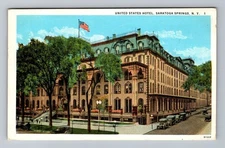 Saratoga Springs NY-New York, United States Hotel, Advertising Vintage Postcard