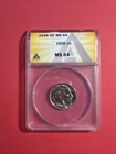 1936 Buffalo Nickel CERTIFIED Choice Brilliant Unc. BU MS 64 Nice!!