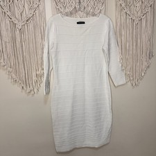 LAUREN Ralph Lauren White Stretch Bodycon Dress Size M