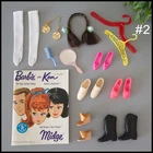🤩#2 LOT Barbie Friends Shoes Gloves Jewelry Accessories Japan Vtg 1960s+🎁