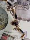 Vintage Crown Trifari Gold Tone Black Bead Long Necklace 54 Inches — photo 9