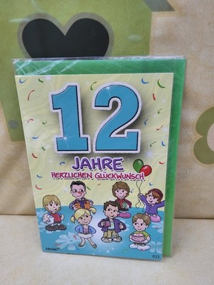 Grußkarte Kinder Geburtstagskarte mit Umschlag neu 12 13 15 16 17 Jahre
