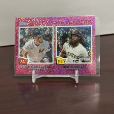 2026 Topps Heritage 2025 Stolen Base Leaders #4 Chrome Pink Sparkle (Value Box)