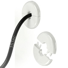 2 x 10mm Split Wall Grommet Cable Hole Tidy Cover Bush to Hide Drill Hole Damage