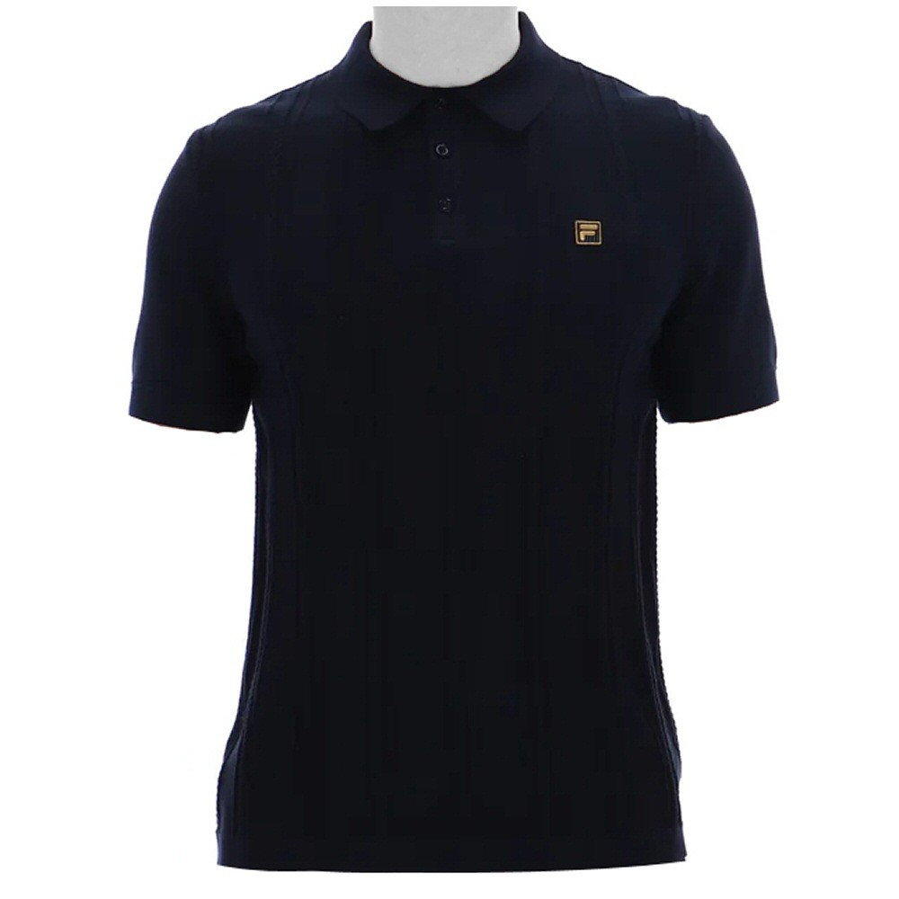 Fila Gold Collection Cable Knit Polo Black