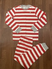 Carter's Adult Pajamas Large 2 Piece Family Christmas Red White Stripes