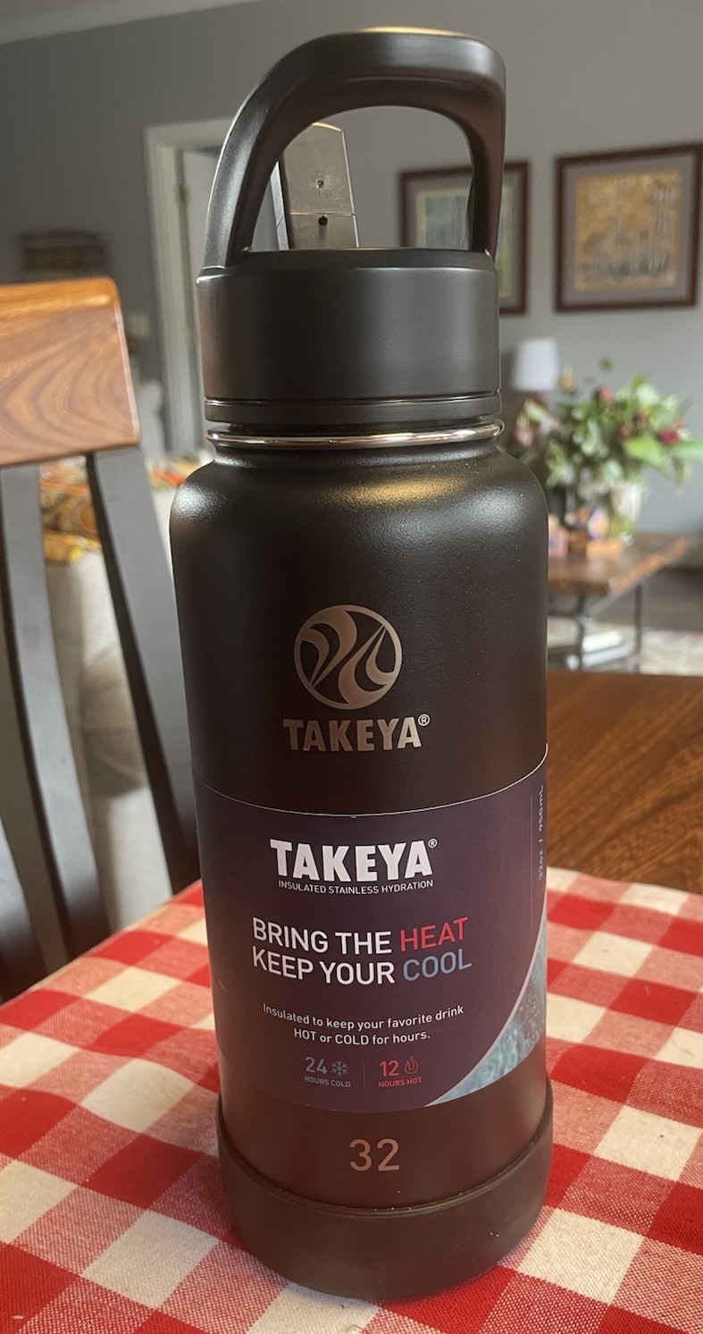 NEW Takeya 32 oz Leakproof Flip Spout Water Bottle, Black