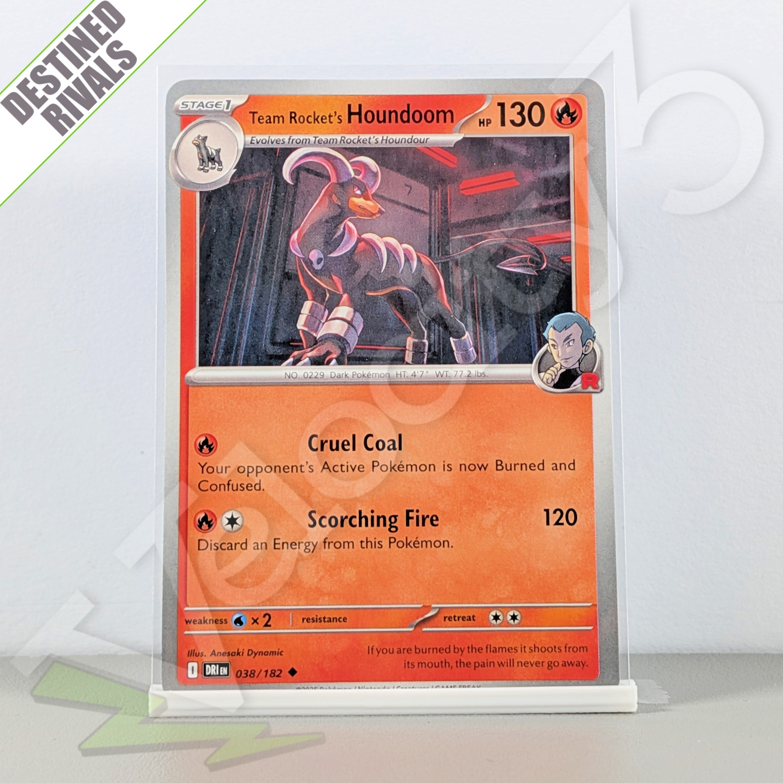 Pokemon TCG Card - Team Rocket's Houndoom 38/182 Uncommon | Destined Rivals 2025