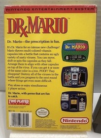 Dr Mario (Nintendo NES) Complete in Box CIB Very Good Shape W/ Case - TESTED