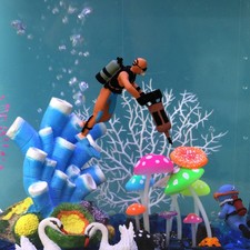 Funny Cartoon Diver Fish Tank Ornament Safe For Fish Tank Use Excellent/