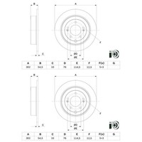 2X Bosch Bremsscheiben Ø302Mm Hinten Passend FÜR Hyundai Tucson KIA Sportage