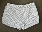 Gap Body Sz L Cotton Modal Lounge PJ Shorts White w/Ikat Blue Windowpane Pattern — photo 2