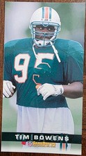 1994 FLEER GAMEDAY TIM BOWENS MIAMI DOLPHINS ROOKIE TALL CARD #230 NM/MT. rookie card picture