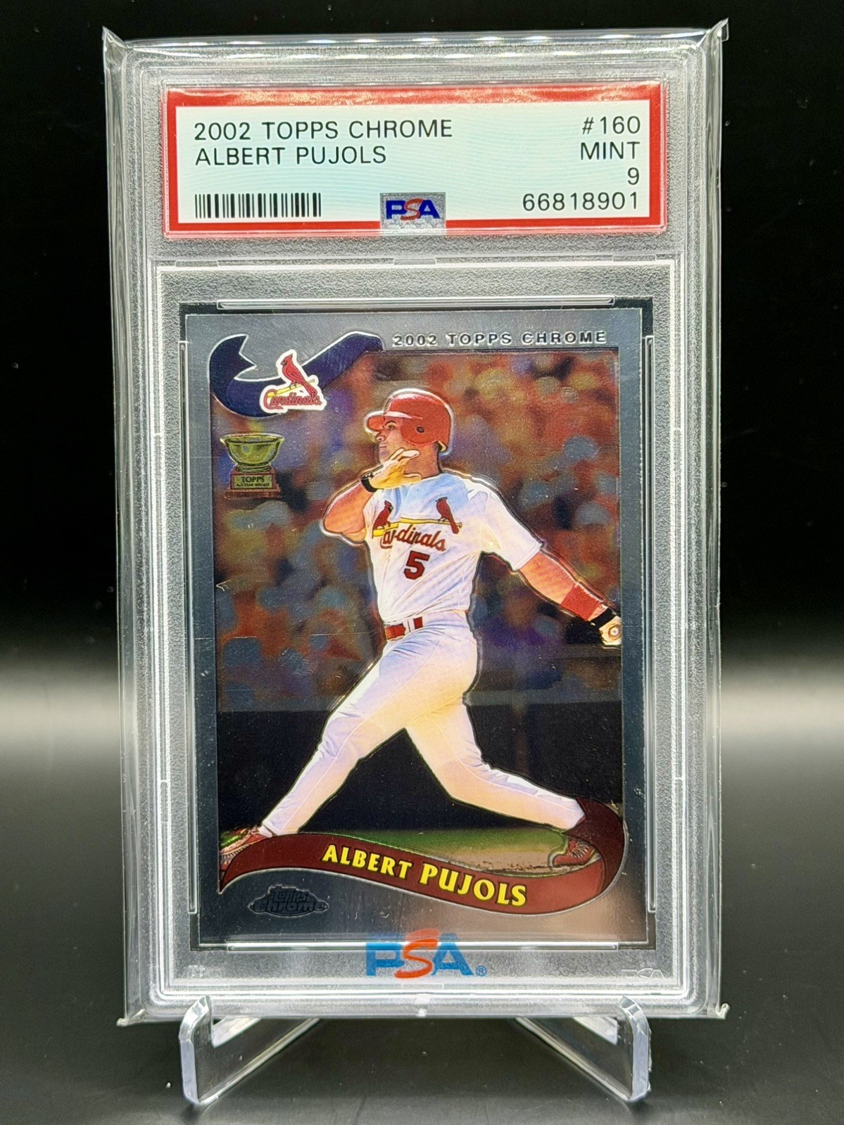 2002 Topps Chrome Albert Pujols PSA 9