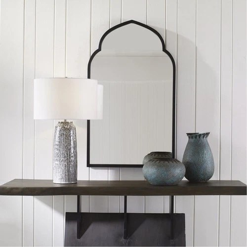 Uttermost 09746 Kenitra 40 X 24 inch Matte Black Arch Wall Mirror - Picture 6 of 6