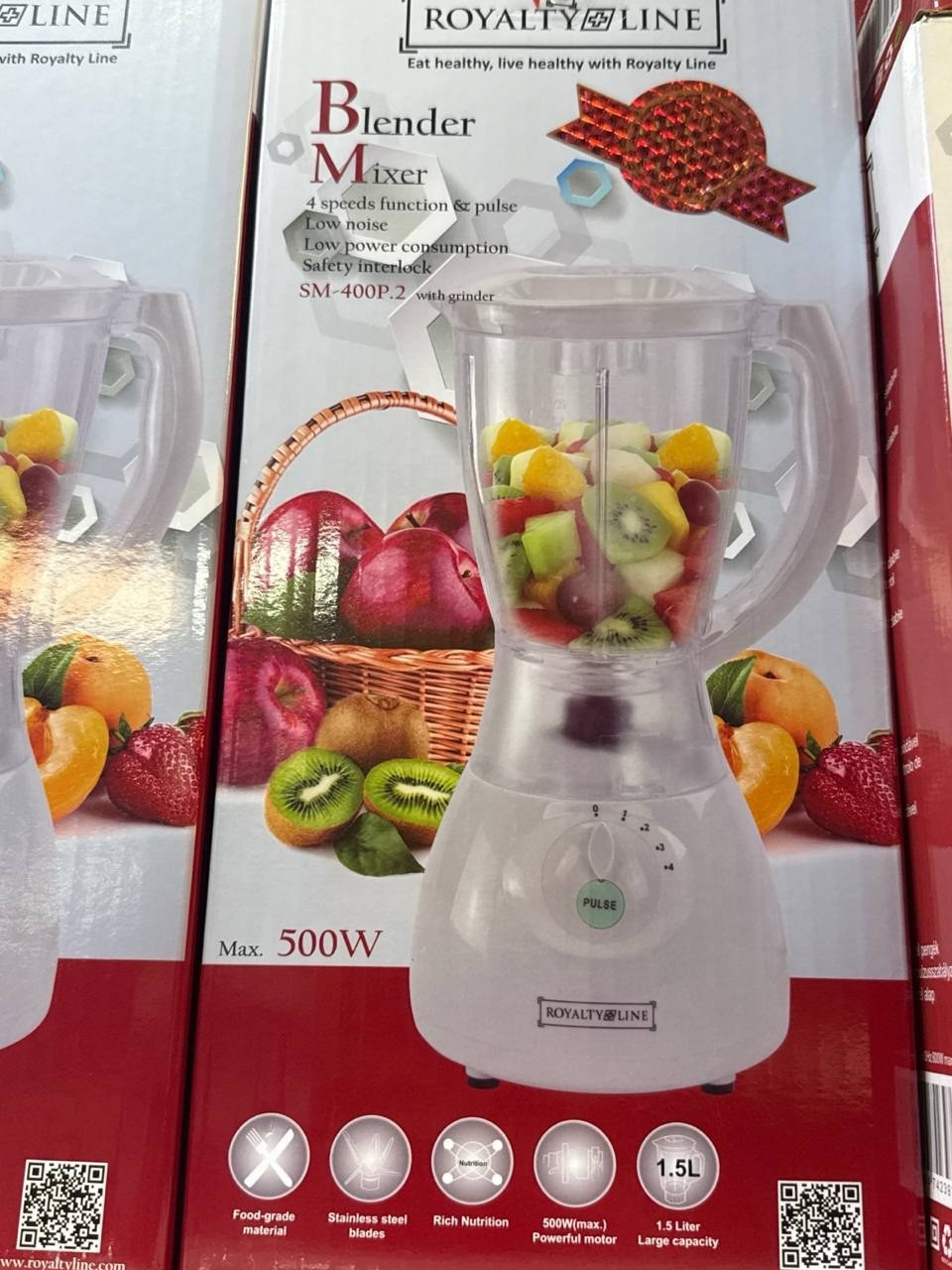 Mixer Frullatore Famiglia 1.5L 500W | Tritatutto per Pappe e Salse