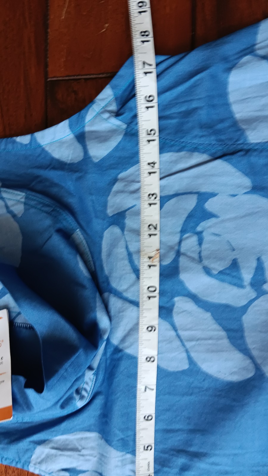 NWT Global Mama Womans M Eli Dress Blue Floral Cotton image 10