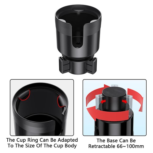 Car Cup Holder Expander Adapter For Large Bottle Mugs Travel - Picture 3 of 13