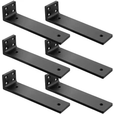 Floating Shelf Brackets 6 inch, Heavy Duty Wall Shelf Brackets 6 Pack for She...