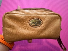 Fossil Vintage Federmäppchen aus echtem Leder, Neu, Brillenetui, Aufbewahrungsbo