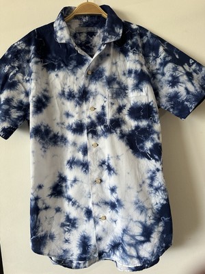 OUTERKNOWN Blue Tie-Die Shirt Button-Down Shirt Mens Size M AWESOME SHIRT!
