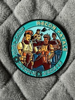 Star Wars 501st Legion Challenge Moneda Pathfinder Destacamento Recon Fatale V1 Negro