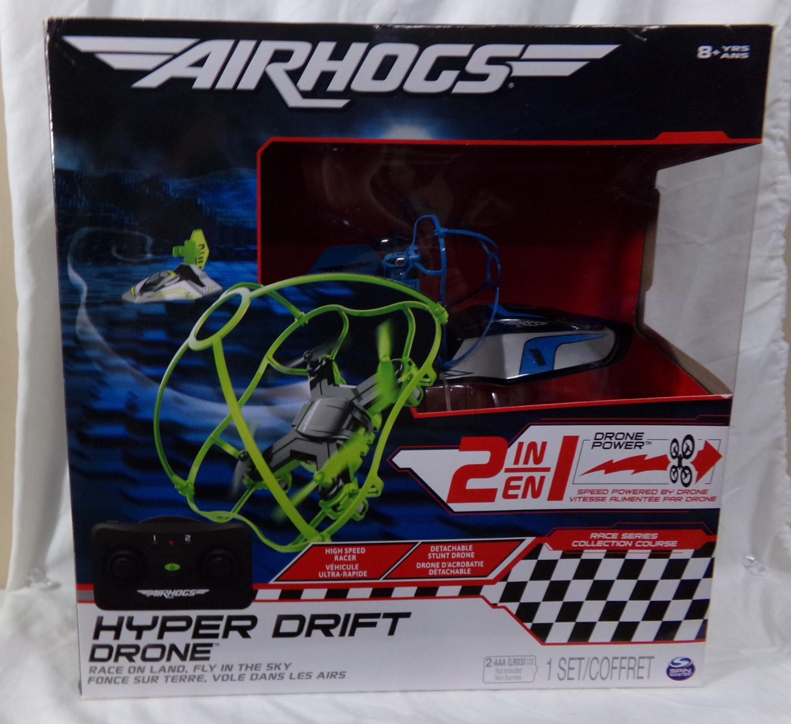 AIR HOGS HYPER DRIFT DRONE REMOTE CONTROL 2 IN 1 HIGH SPEED 