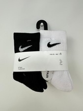 Nike Kid's 6-Pairs Cushioned Crew Socks 6955 , Size: 4-5, E2 B938T 