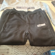 Men s FUTURE Graphic 2-Piece Hoodie Jogger Pants Set Gray/Black XXL brand new