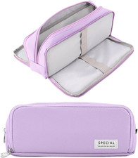 Large Pencil Case 3 Compartments Pencil Pouch Big Capacity Pencil Bag for Kids T